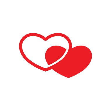 kalp simgesi ve Logo öğesi illüstrasyon