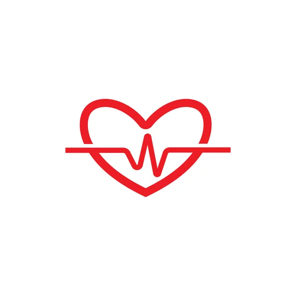Icône de coeur et illustration d'élément de logo — Image vectorielle