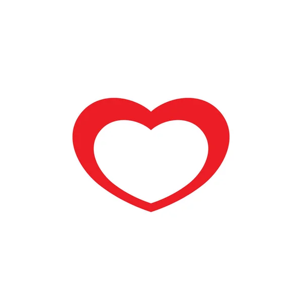 Ícone do coração e ilustração do elemento Logo — Vetor de Stock