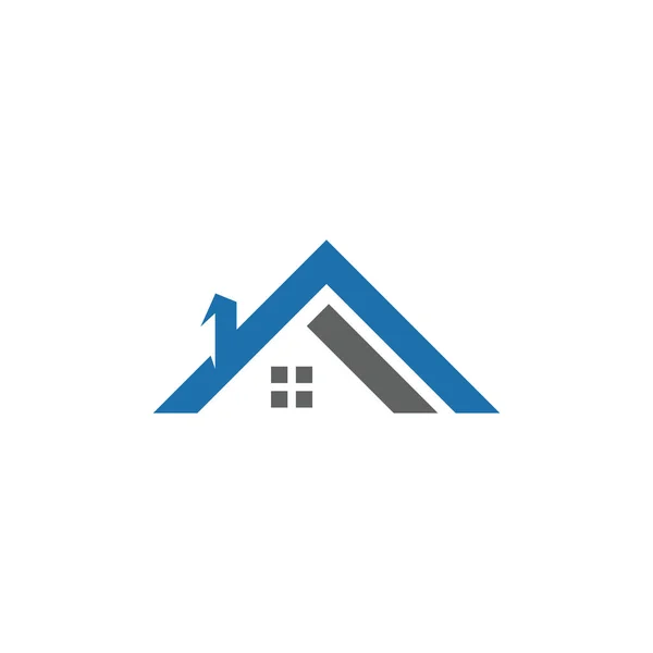 Ιδιοκτησία και κατασκευή λογότυπο σχεδιασμό σπίτι — Διανυσματικό Αρχείο