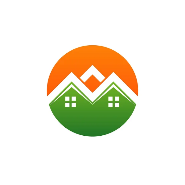 Immobilien und Bau Logo Design Home — Stockvektor