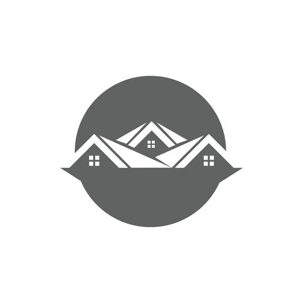 Propiedad y construcción Logotipo diseño hogar — Vector de stock