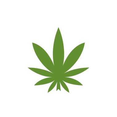 Pot Esrar esrar kenevir yaprağı logosu silueti