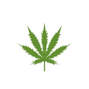 Pot Esrar esrar kenevir yaprağı logosu silueti
