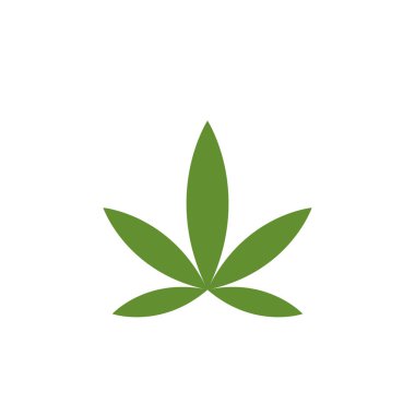 Pot Esrar esrar kenevir yaprağı logosu silueti