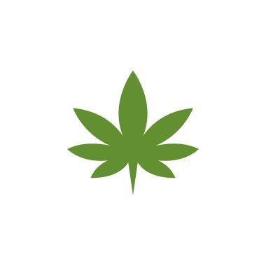 Pot Esrar esrar kenevir yaprağı logosu silueti