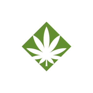 Pot Esrar esrar kenevir yaprağı logosu silueti