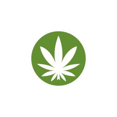 Pot Esrar esrar kenevir yaprağı logosu silueti