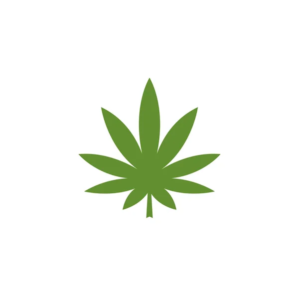 Silhouette de pot Cannabis marijuana chanvre feuille logo — Image vectorielle