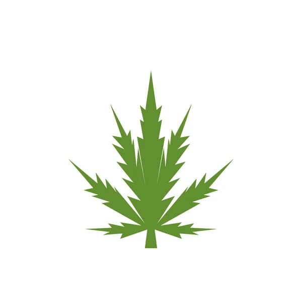 Siluet dari Pot Cannabis logo daun ganja - Stok Vektor