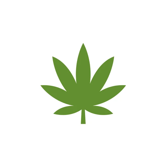 Silhouette des Topfes Cannabis Hanfblatt-Logo — Stockvektor