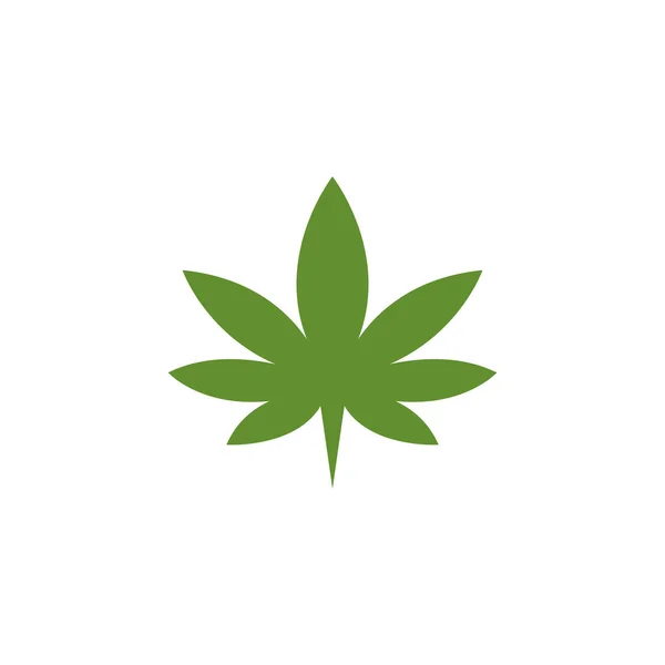 Silhouette de pot Cannabis marijuana chanvre feuille logo — Image vectorielle