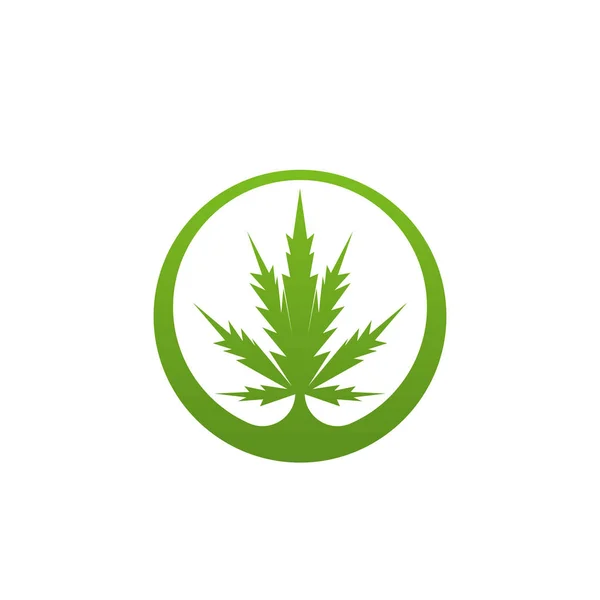 Silhouette des Topfes Cannabis Hanfblatt-Logo — Stockvektor