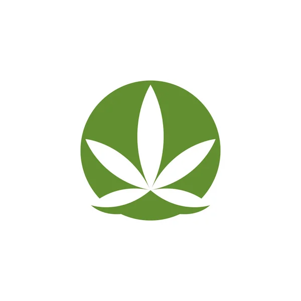 Силуэт конопли марихуаны марихуаны конопли логотип — стоковый вектор