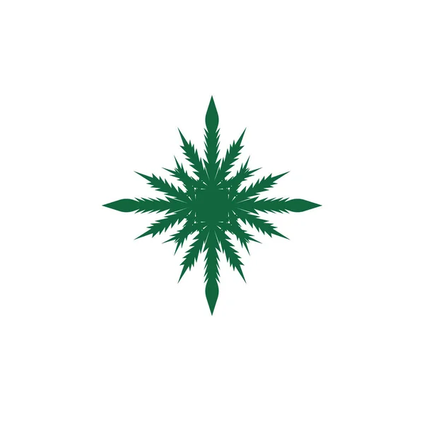 Silhouette des Topfes Cannabis Hanfblatt-Logo — Stockvektor