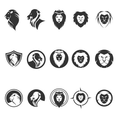 Aslan logosu vektör şablonu Vektörler