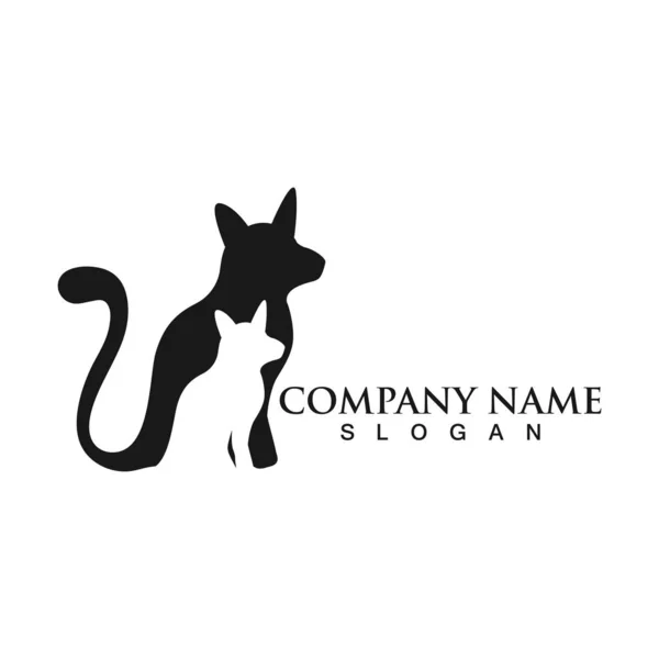 Cat logo design pet logotype vector — Stock Vector