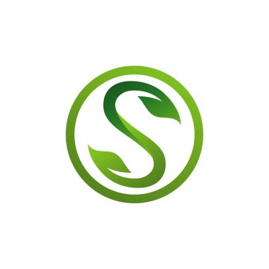 S logosu ve sembolleri şablon vektör simgesi