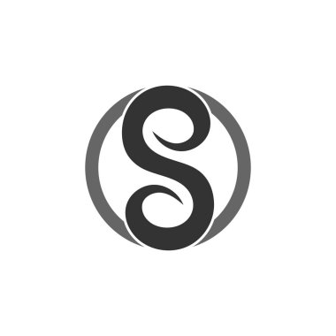 S logosu ve sembolleri şablon vektör simgesi