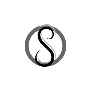 S logosu ve sembolleri şablon vektör simgesi