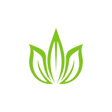 Yeşil yaprak ekolojisi doğa element vektör simgesi