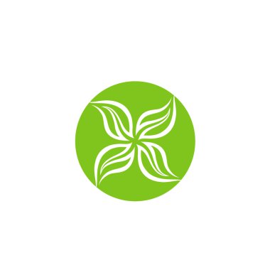 Yeşil yaprak ekolojisi doğa element vektör simgesi