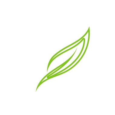 Yeşil yaprak ekolojisi doğa element vektör simgesi