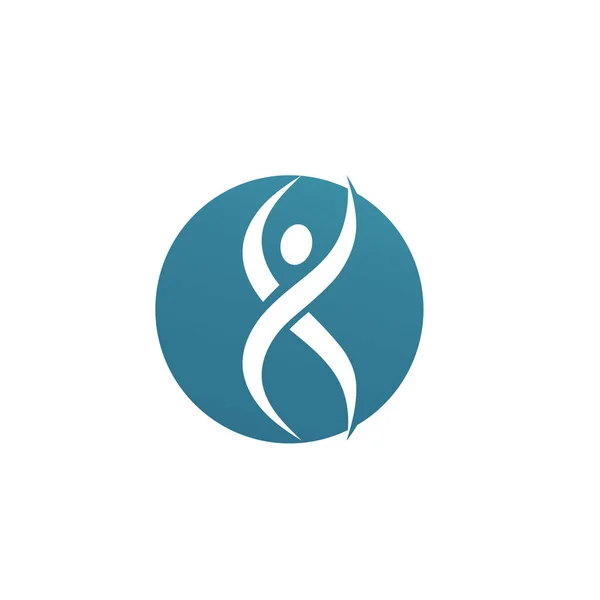 Succès de santé personnes soins logo et symboles — Image vectorielle