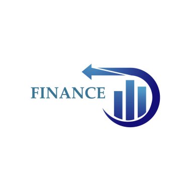 Finans logo tasarım şablonu. Vektör çizimi 