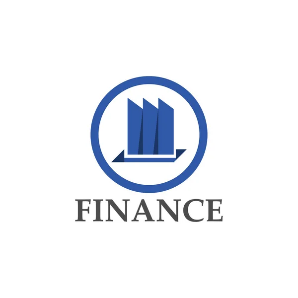 Modelo de design de logotipo de finanças. Ilustração vetorial — Vetor de Stock