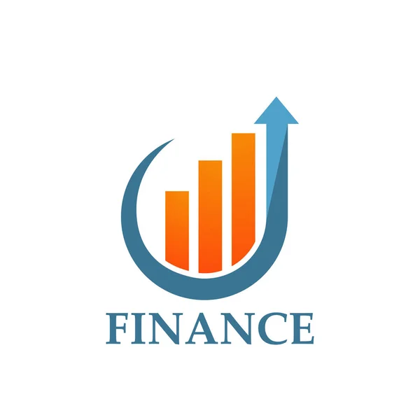 Finans logo tasarım şablonu. Vektör çizimi — Stok Vektör