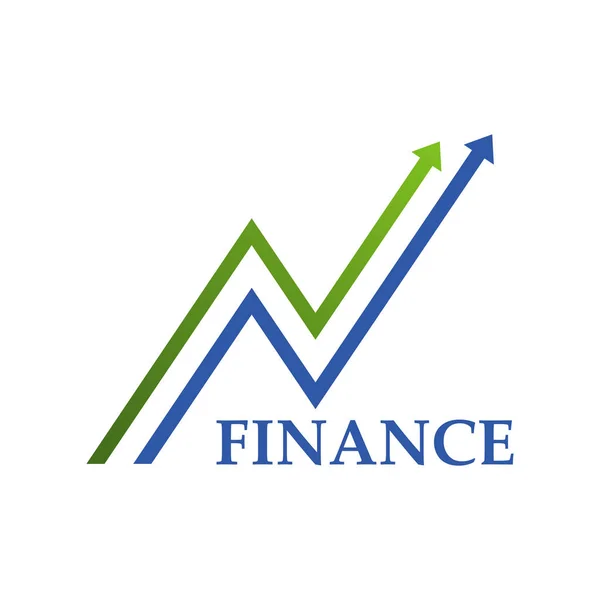 Modelo de design de logotipo de finanças. Ilustração vetorial — Vetor de Stock