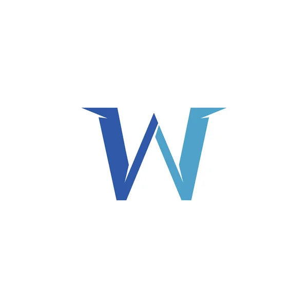 Вектор літери W логотип і шаблон символів — стоковий вектор