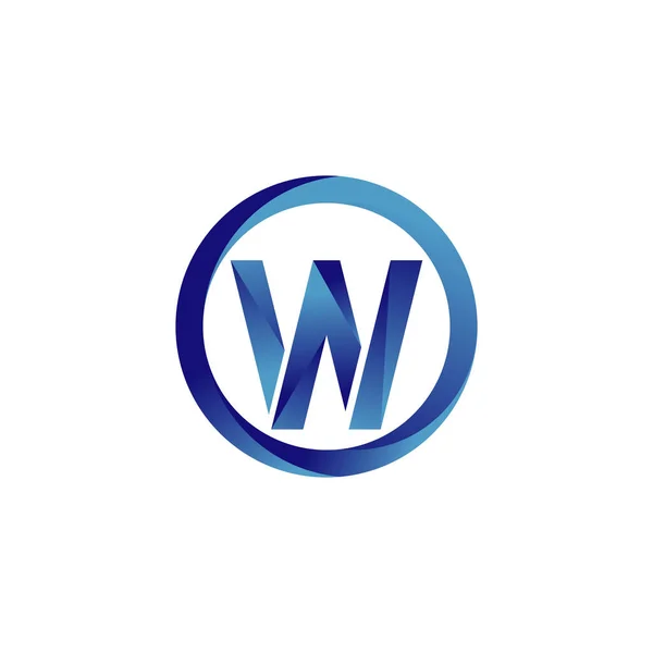 W logo letra y símbolo plantilla vector — Archivo Imágenes Vectoriales