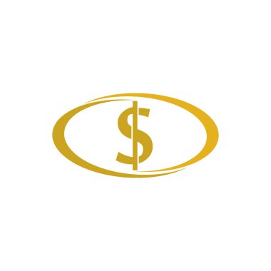 İş acountting dolar simgesi vektör şablonu uygulaması