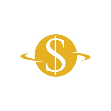 İş acountting dolar simgesi vektör şablonu uygulaması