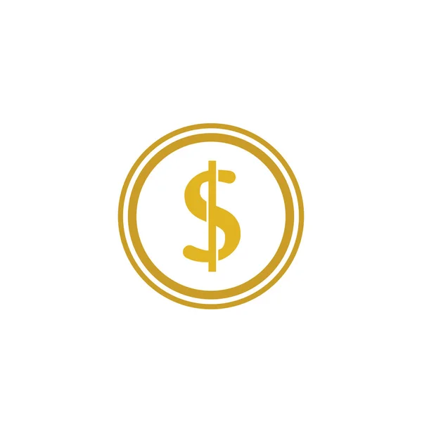 Business acountting dollar icône vectoriel modèle app — Image vectorielle
