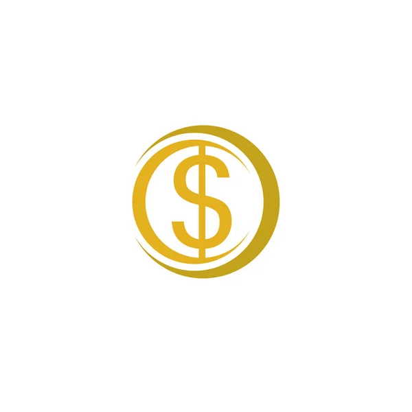 Üzleti acountting dollár ikon vektor sablon app — Stock Vector