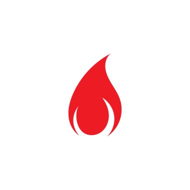 Yangın alev logosu ve sembol vektör ilustration