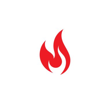 Yangın alev logosu ve sembol vektör ilustration