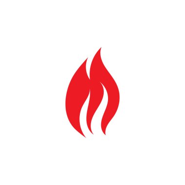 Yangın alev logosu ve sembol vektör ilustration