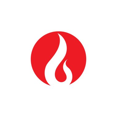 Yangın alev logosu ve sembol vektör ilustration