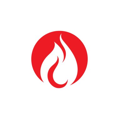 Yangın alev logosu ve sembol vektör ilustration