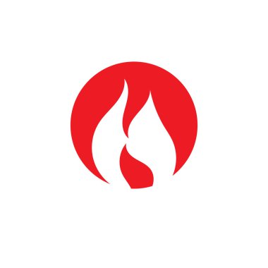 Yangın alev logosu ve sembol vektör ilustration