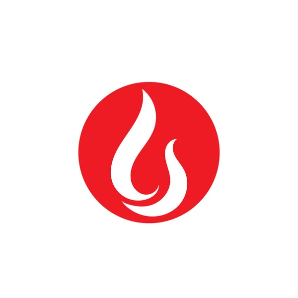 Logo et symbole de la flamme de feu ilustration vectorielle — Image vectorielle