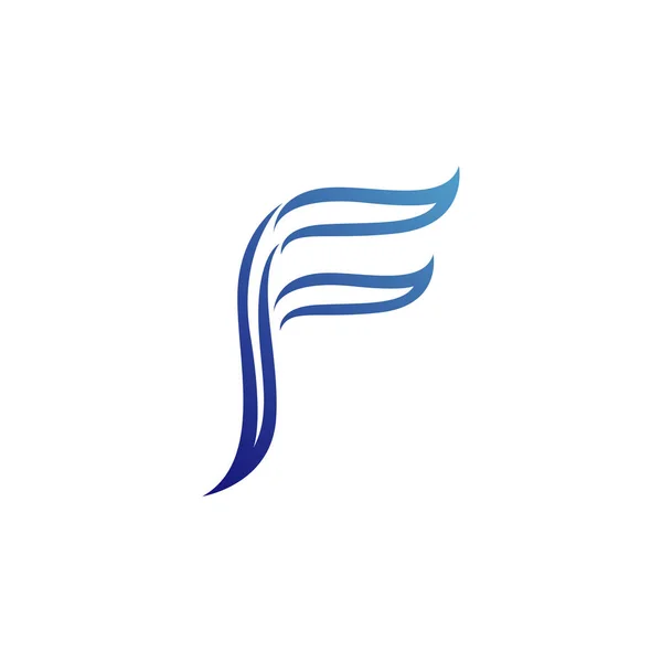 F logotipo e símbolos modelo vetor — Vetor de Stock