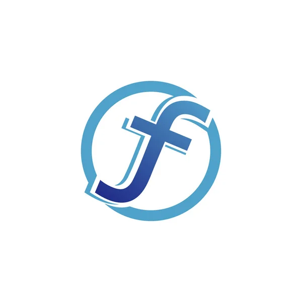 F logosu ve sembolleri şablon vektörü — Stok Vektör