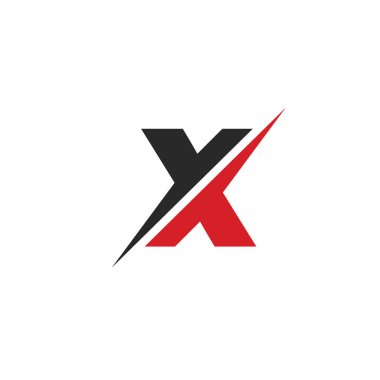 X Harfi Logo Şablonu vektör simgesi