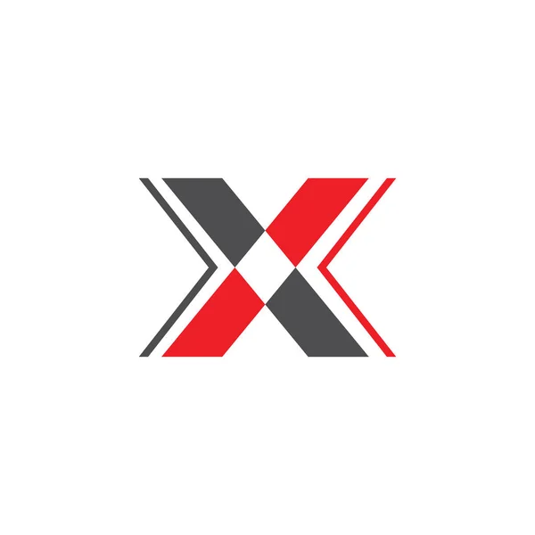 X Ikona wektora szablonu litery Logo — Wektor stockowy