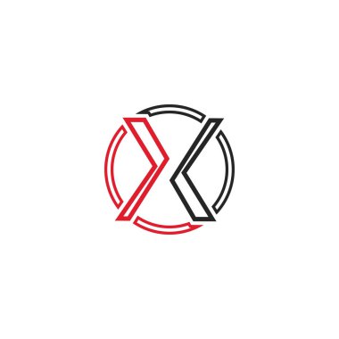 X Harfi Logo Şablonu vektör simgesi 
